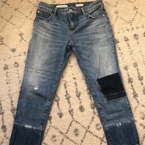 Anthropologie Pilcro Cropped Boyfriend Jeans